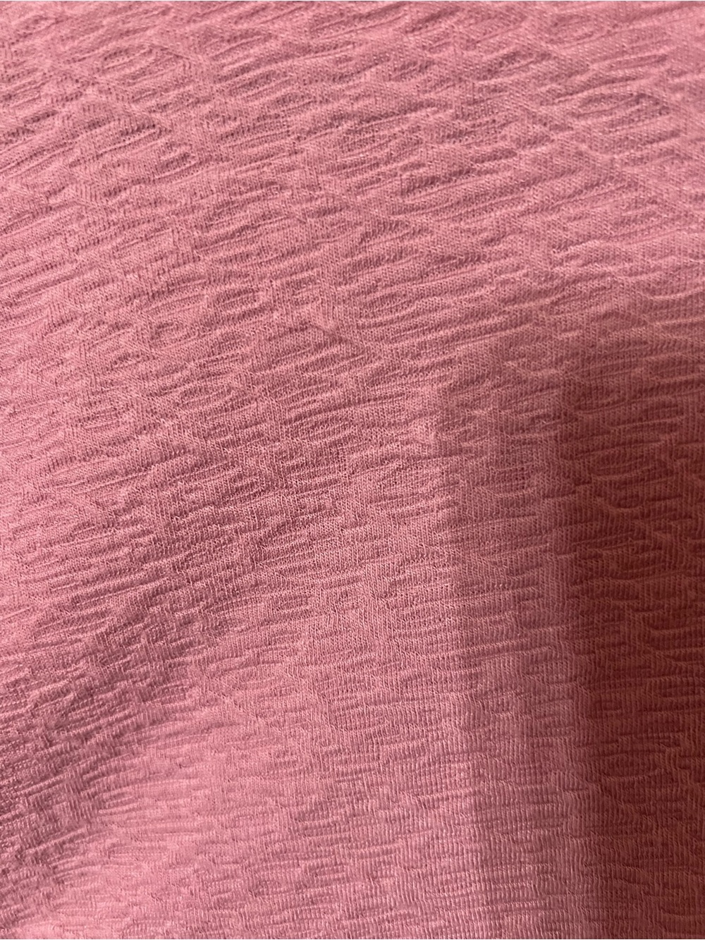 A New Day Mauve Pink Blouse Short Puff Sleeve Textured Pink Knit Top Size XXL - Picture 6 of 8